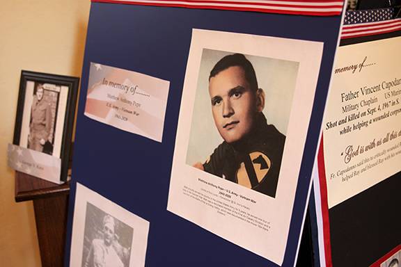 The photos were displayed inside the cathedral, the parish's Family Life Center, and along the walkways.