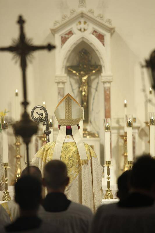 Bishop Peter J. Jugis celebrates Mass for the Eucharistic Congress at St. Patrick Cathedral. (Photos by SueAnn Howell, Catholic News Herald)