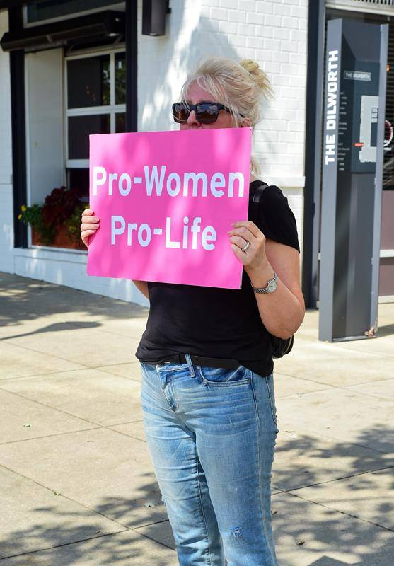 Parishioners and clergy from St Patrick Cathedral participated in a Life Chain prayer vigil along East Boulevard Oct. 3. (Photos provided by James Sarkis)