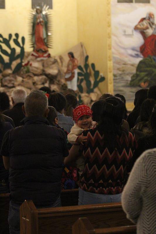 Parishioners joyfully packed Our Lady of Lourdes Church in Monroe last weekend for the Feast of Our Lady of Guadalupe. (Photo by SueAnn Howell)