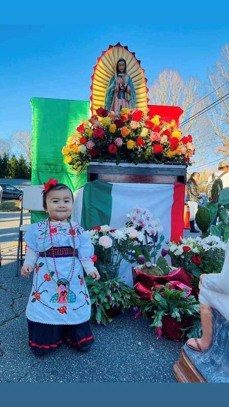 Isn't she adorable? Our Lady of the Angels parishioners celebrate the Feast of our Lady of Guadalupe in Marion Dec. 12. (Photo provided by Alfonso Alvarez-Navarrete)