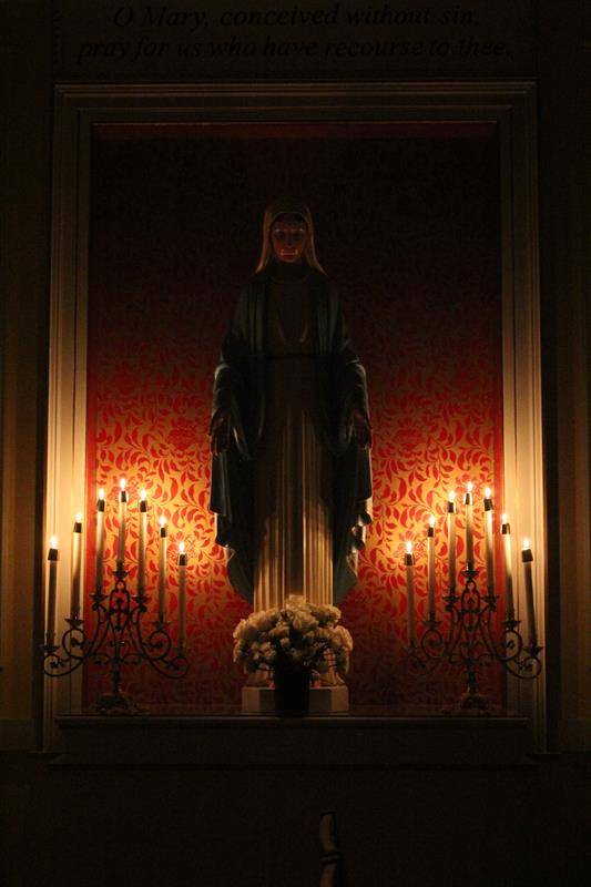 The Rorate Mass honors the Blessed Virgin Mary during Advent and reminds us that she is the mother of Our Lord, who we await at Christmas to be the Light of the World. (Photo by SueAnn Howell)