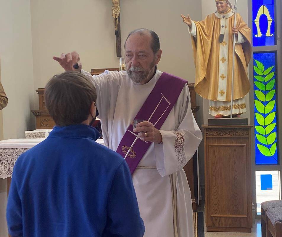 In Christ the King High School's Ash Wednesday Liturgy of the Word, Deacon Rich called for us to embrace this season of Penance, and to do the right things for the right reasons, because we love the Lord. (Photos via Facebook) 