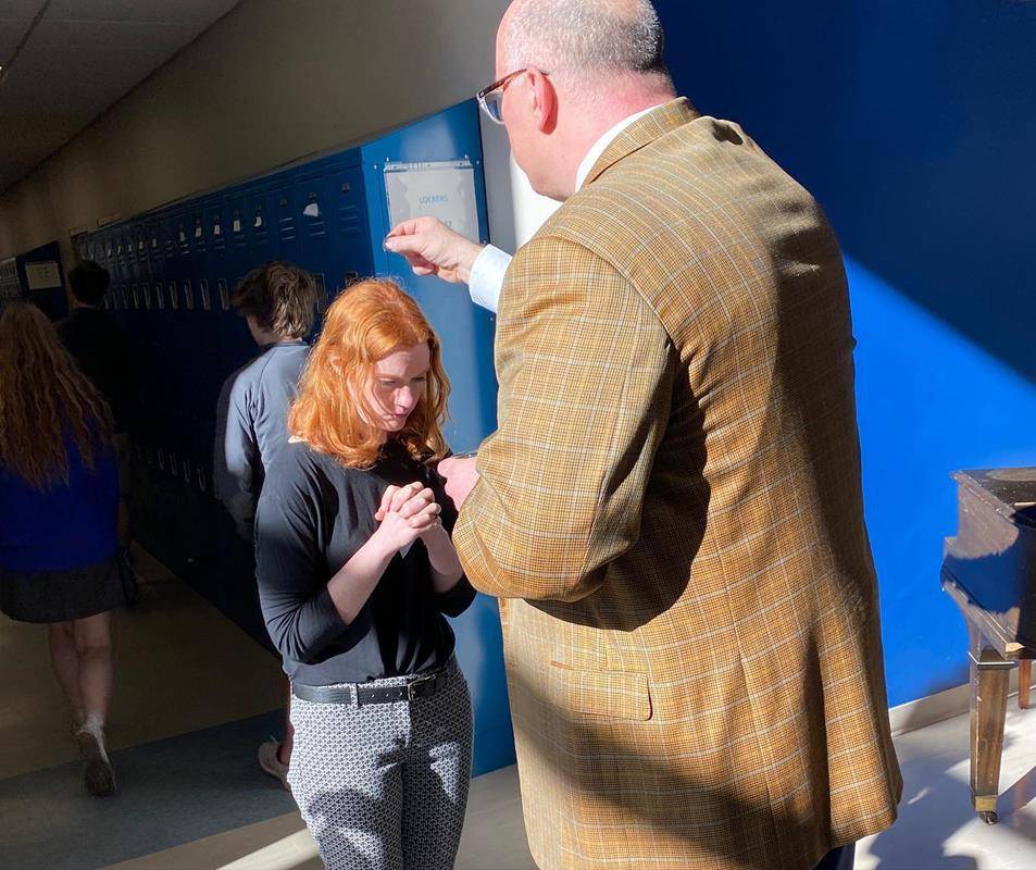 In Christ the King High School's Ash Wednesday Liturgy of the Word, Deacon Rich called for us to embrace this season of Penance, and to do the right things for the right reasons, because we love the Lord. (Photos via Facebook) 