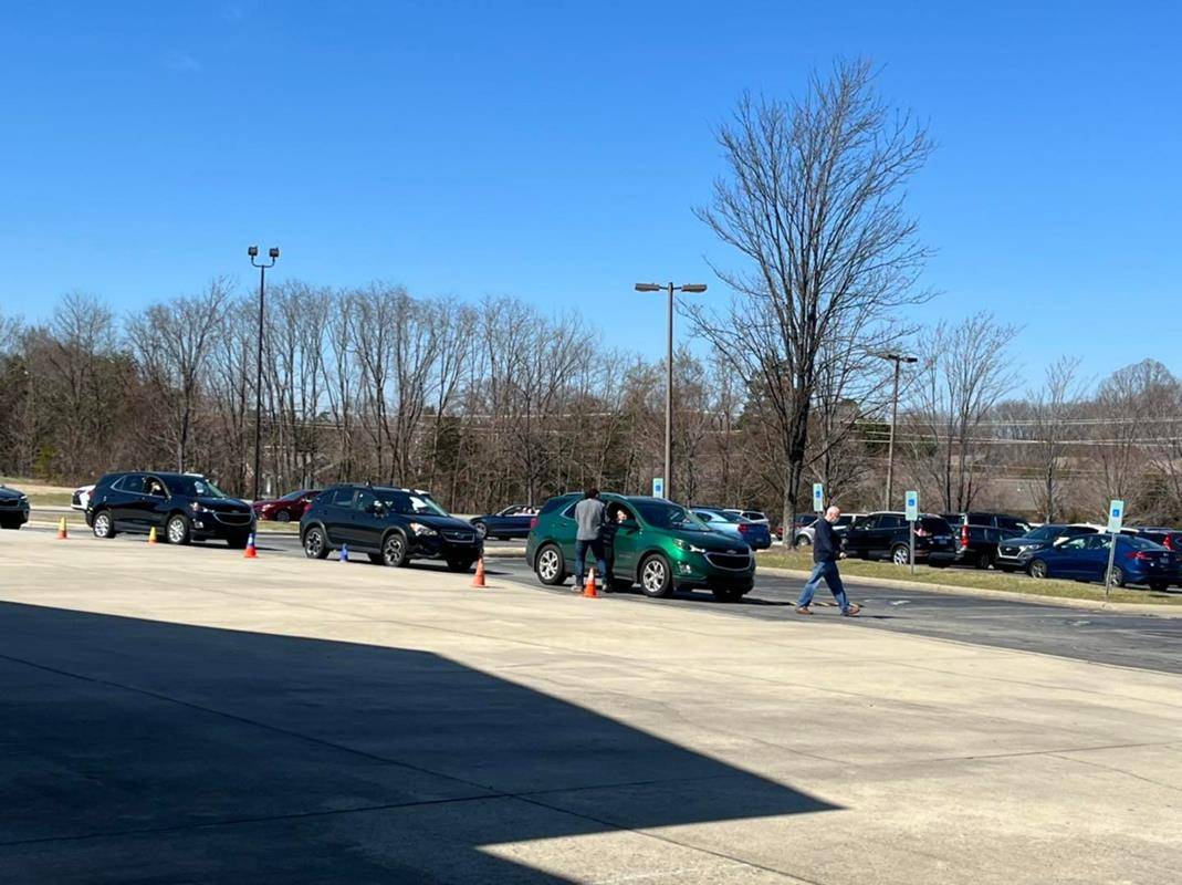 Immaculate Heart of Mary Church in High Point held a drive through ash distribution with more than 200 cars. (Photo via Facebook) 