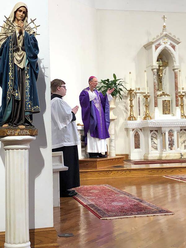 Bishop Peter Jugis celebrated Mass on Ash Wednesday at St. Patrick Cathedral. (Photos by SueAnn Howell, Catholic News Herald) 