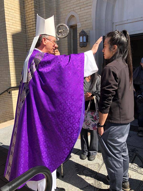 Bishop Peter Jugis celebrated Mass on Ash Wednesday at St. Patrick Cathedral. (Photos by SueAnn Howell, Catholic News Herald) 