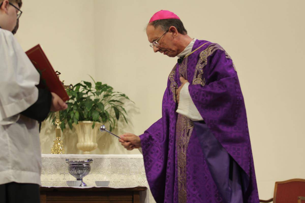 Bishop Peter Jugis celebrated Mass on Ash Wednesday at St. Patrick Cathedral. (Photos by SueAnn Howell, Catholic News Herald) 