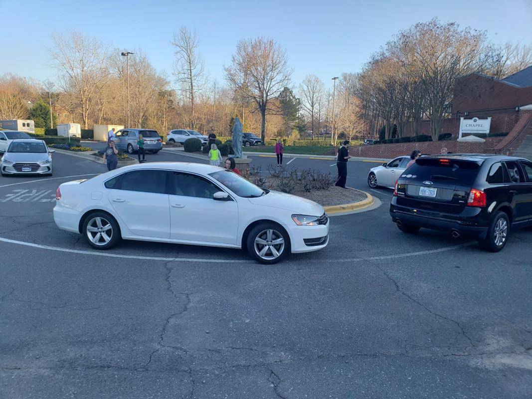 St. Matthew Church held Ash Wednesday ash distribution in the Marian Circle.. (Photos via Facebook)
