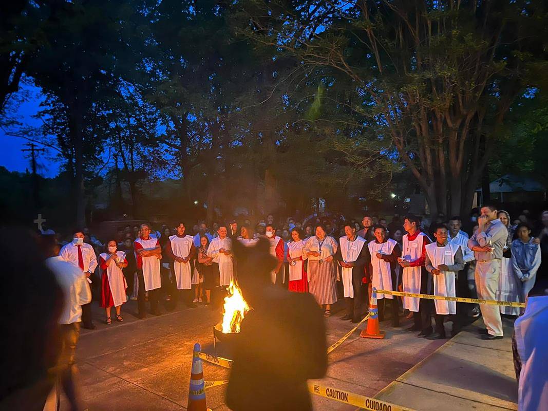 OLA Lighting Candles and receiving Catechumen at a bilingual Mass at a Charlotte Myanmar Community Mass at Our Lady of Assumption in Charlotte. (Photo via Facebook)