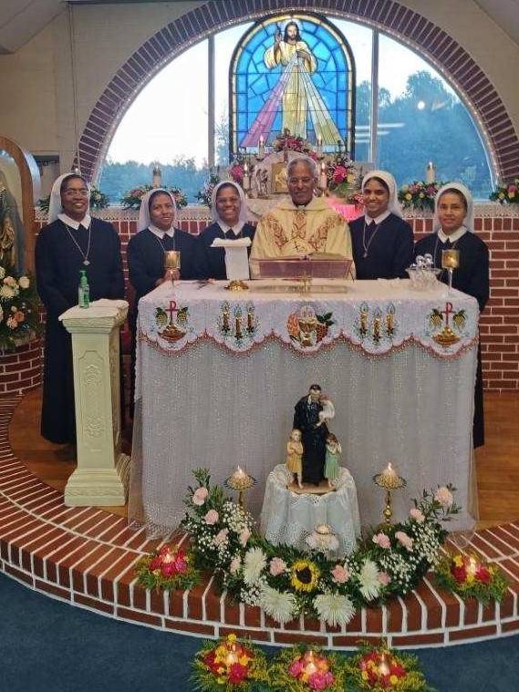 St Vincent Convent wtih Father Philip (Copy)