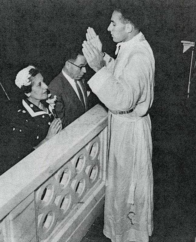 Monsignor Joseph Showfety offers his First High Mass at Our Lady of Grace on May 22, 1955.
