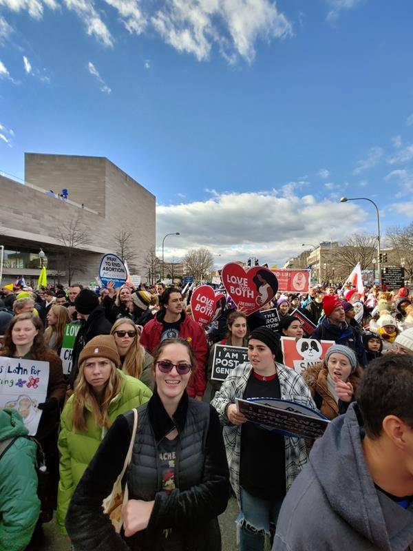 Belmont Abbey College marchers