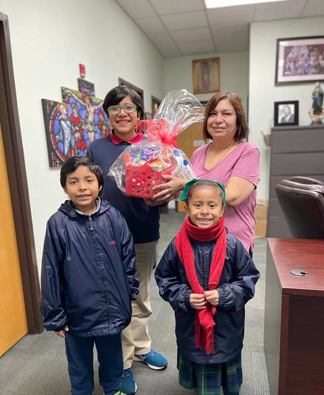 Immaculate Heart of Mary students deliver baskets of appreciation to first responders and other community impact leaders. (Copy)