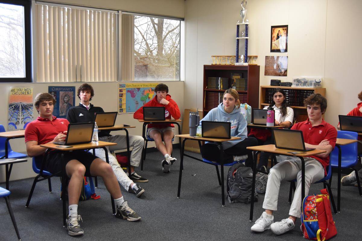 Charlotte Catholic students researched vocations in theology class.