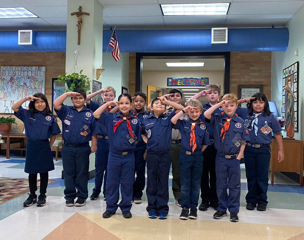 On Jan. 31, Our Lady of Mercy recognized Scouts and their service to the community as well as all who serve their community, especially police officers, fire fighters and EMTs.