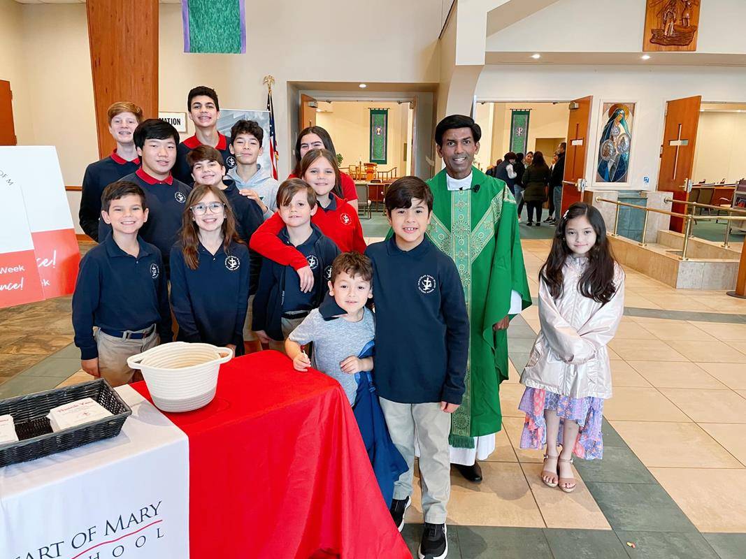 Catholic Schools Week kicks off with Mass at Immaculate Heart of Mary Church. 