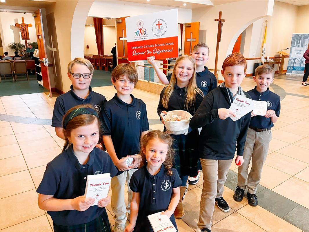 Catholic Schools Week kicks off with Mass at Immaculate Heart of Mary Church. 