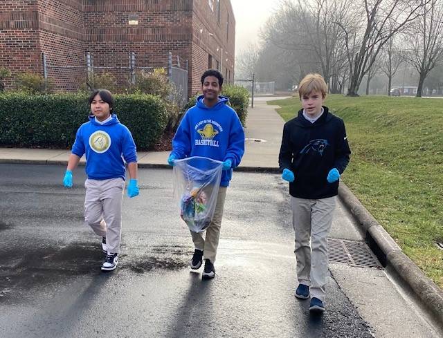 Many bags of trash were collected and made a big impact on our immediate community. The students enjoyed working together and making an immediate difference in the appearance of their community! 