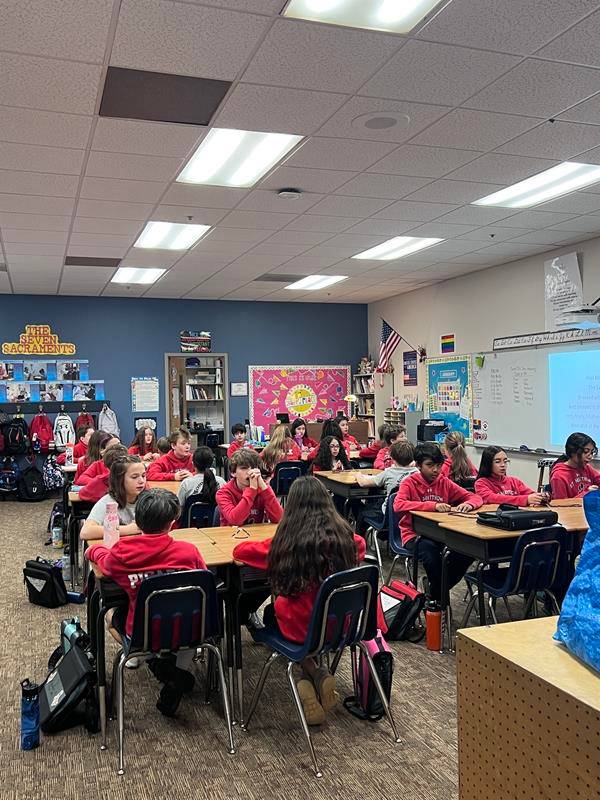 St. Matthew School joined others across the Diocese of Charlotte in praying the rosary together on Monday. 
