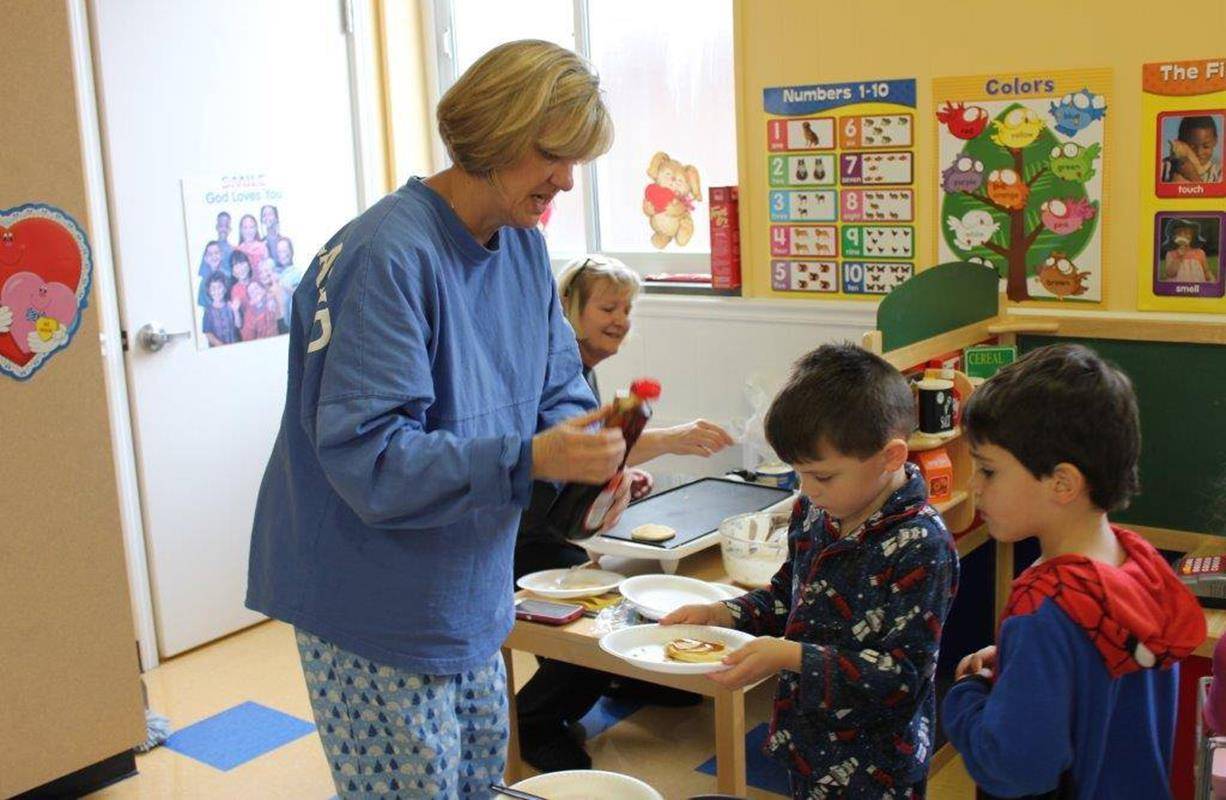 St. Leo School celebrated Catholic Schools Week with a Pre-K pajama and pancake party for the middle of the week.  (Photo via Facebook)