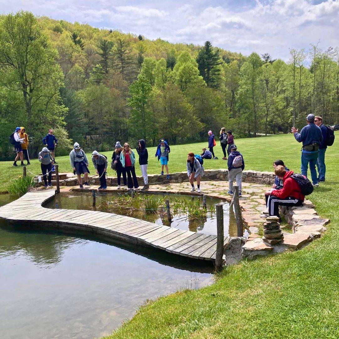 Our Lady of Grace seventh-graders enjoyed nature at Green River Preserve in Cedar Mountain, N.C.