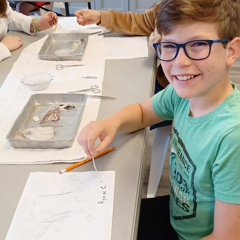 Dissecting squids was part of the fun. 