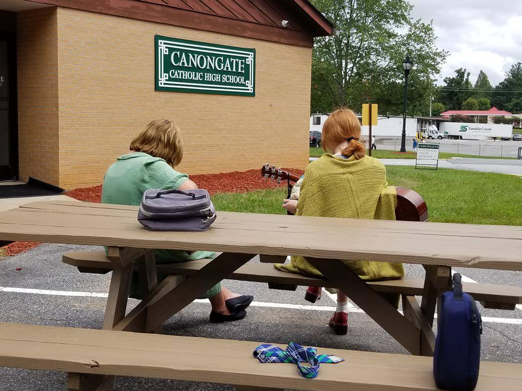 They opened the day by praying the ninth day of the Canongate St. Margaret of Scotland Novena composed by one of the school's theology teachers.