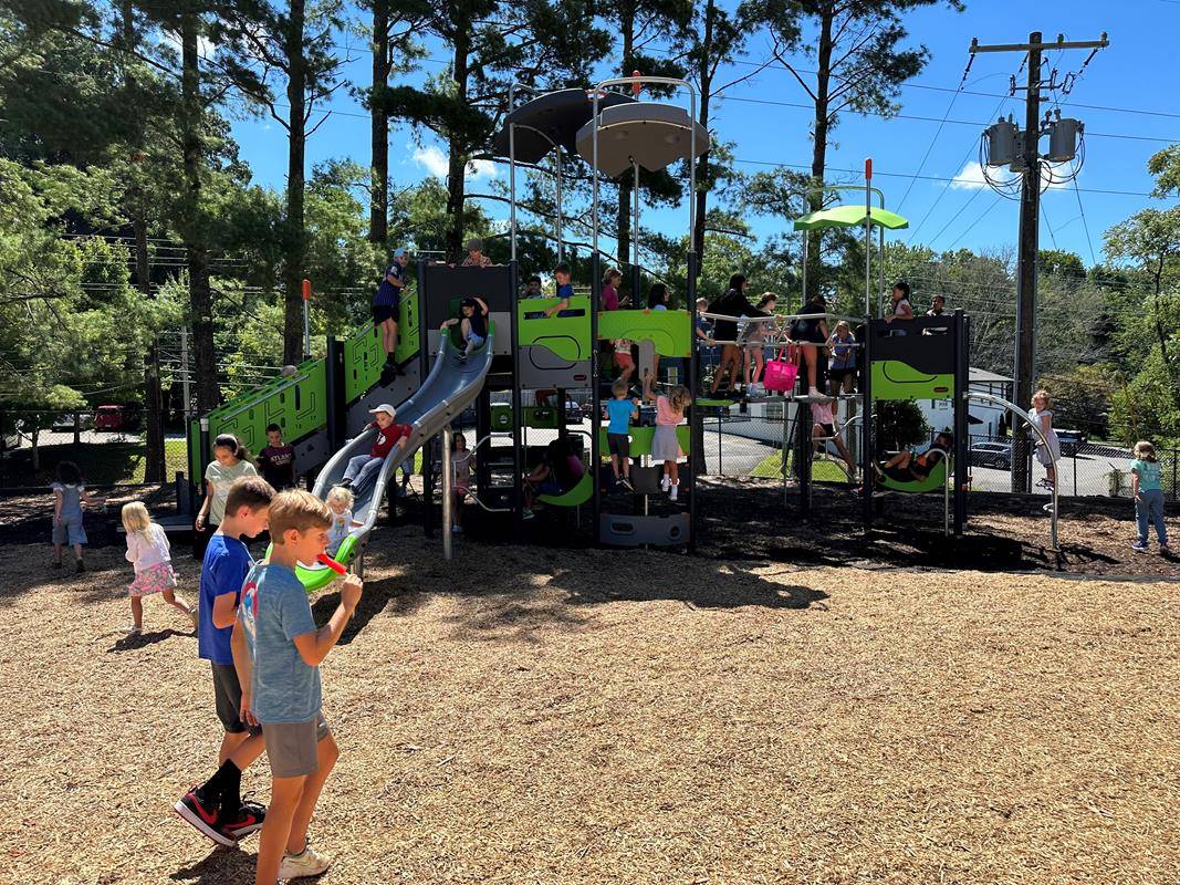 Asheville Catholic School blessed new playground at the beginning of the school year. 