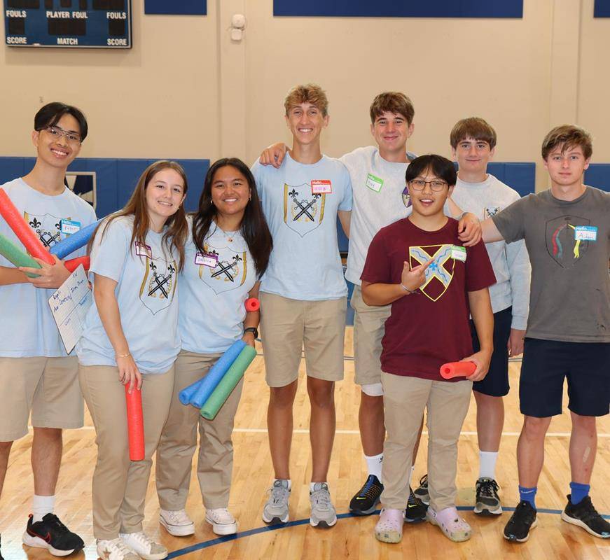 New students welcomed at Christ the King High School.