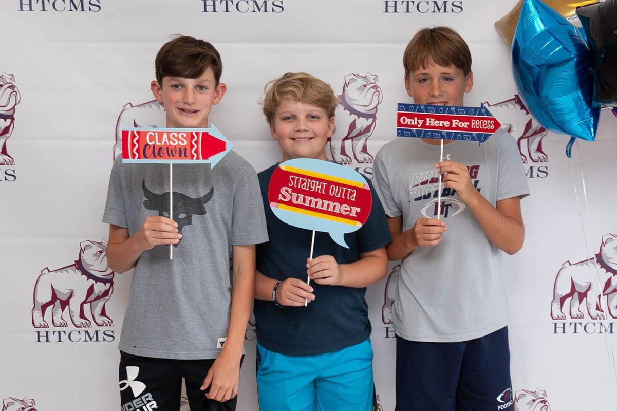 Students meet teachers at Holy Trinity Middle School.