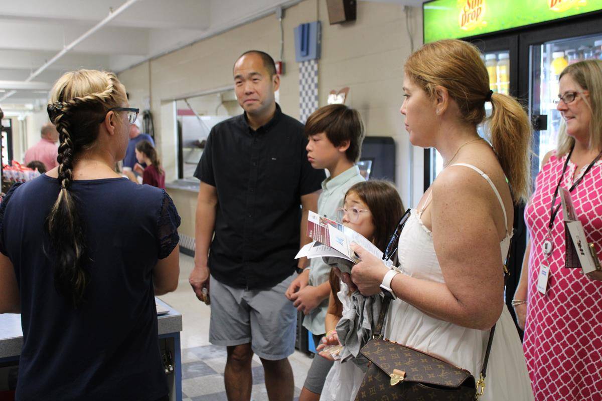 Students are ready for the start of the year at Holy Trinity Middle School.