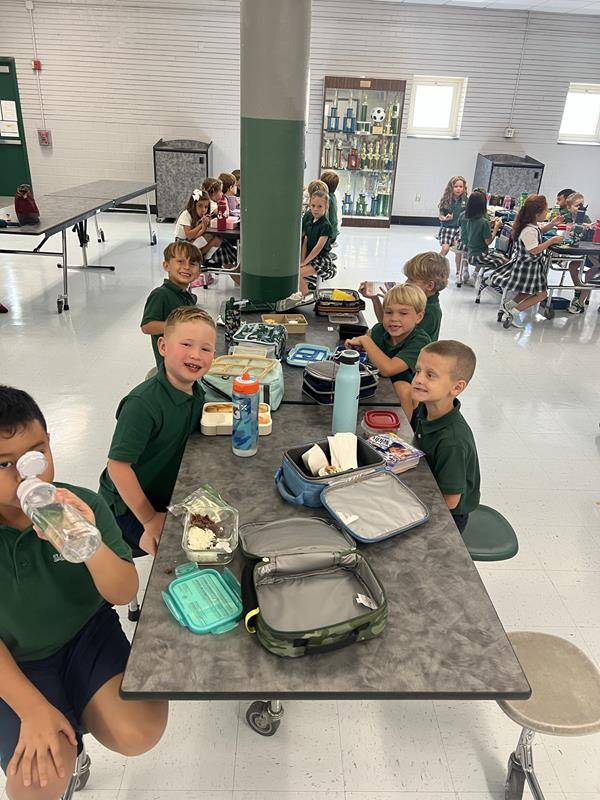 Students are excited to be at St. Mark School this year.