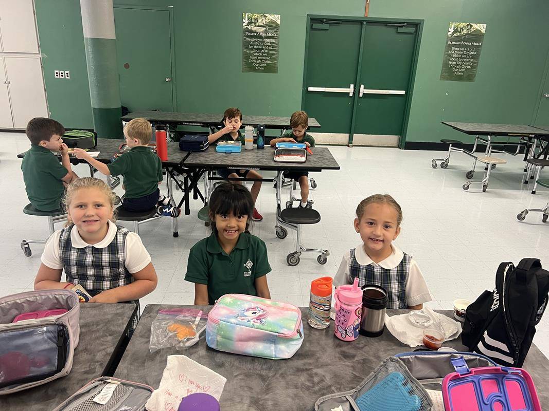 Students are excited to be at St. Mark School this year.