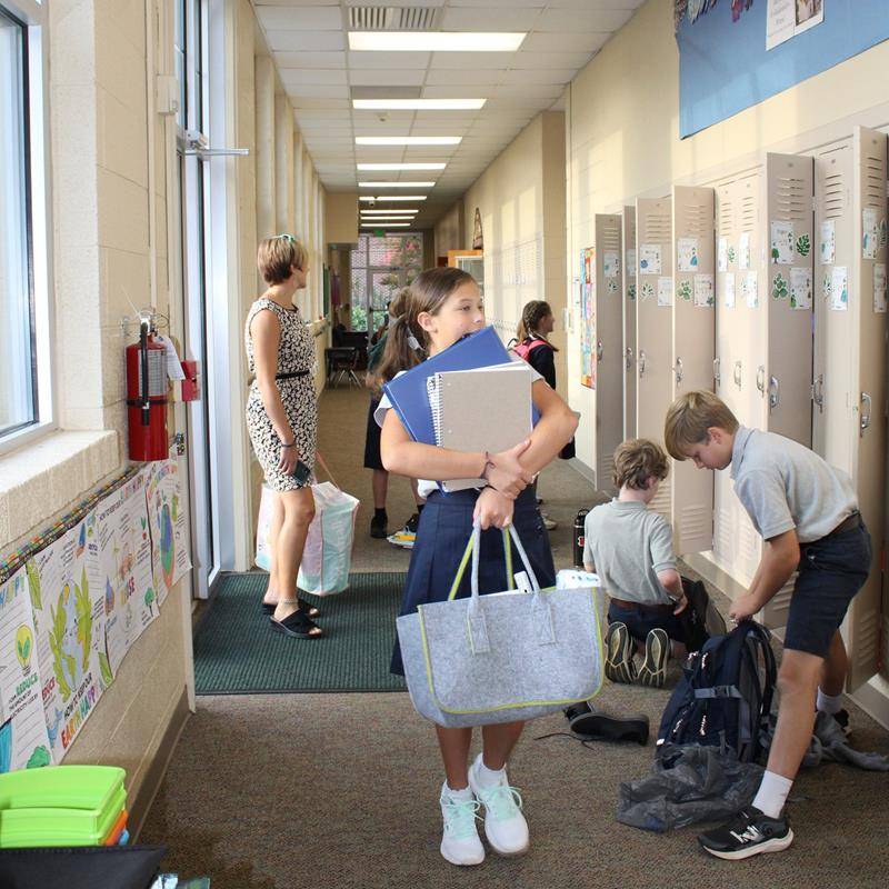 Back to school at St. Leo School.