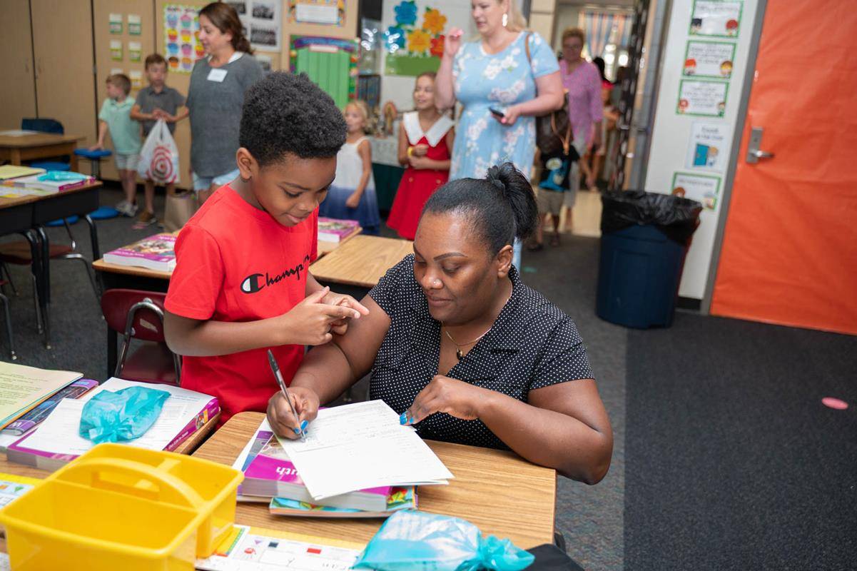 Open house at St. Mark School.