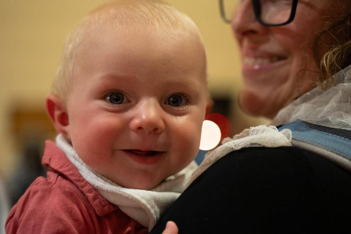 Even the youngest parishioners enjoyed the celebrations.