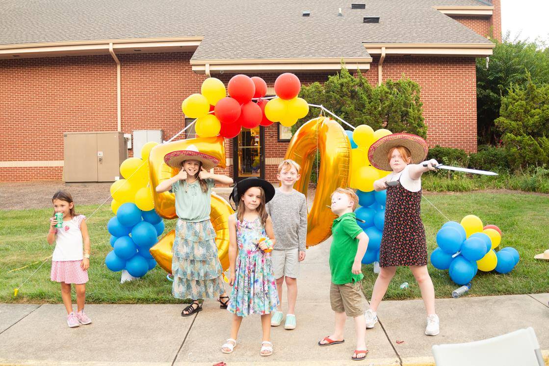 The parish festival was loads of fun and included games, a bounce house and a dunk tank.