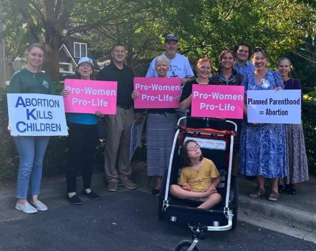Faithful from St. Patrick Cathedral showed support for life on Respect Life Sunday in Charlotte. (Provided photo)