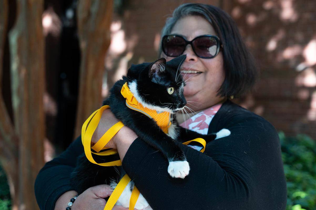 A dozen pets (plus one in spirit) gathered in the garden of St. Peter Church in uptown Charlotte for the annual Blessing of the Animals Sept. 30.