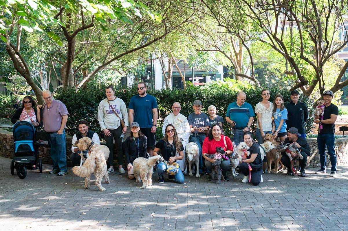 Deacon Jim was alone this year, choking up as he shared that his faithful companion Ben had recently departed this earth. But Ben’s presence was clear as Deacon Bozik shared how “Ben made me smile,” 
