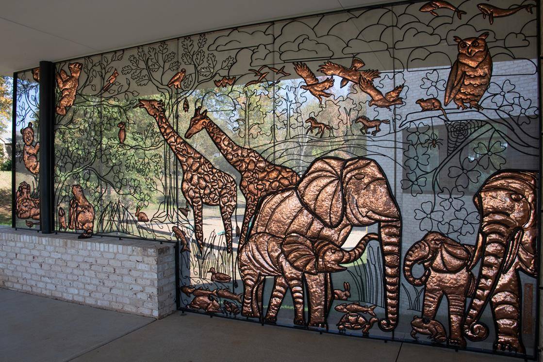 The animals on the sculpture were chosen by members of the Brady family, the artist and Monsignor Marcaccio