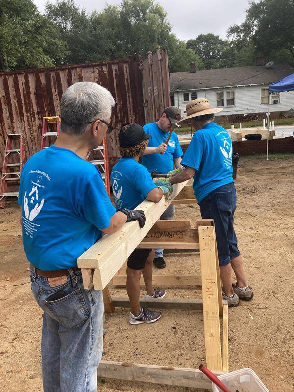 Habitat for Humanity church build in Shelby