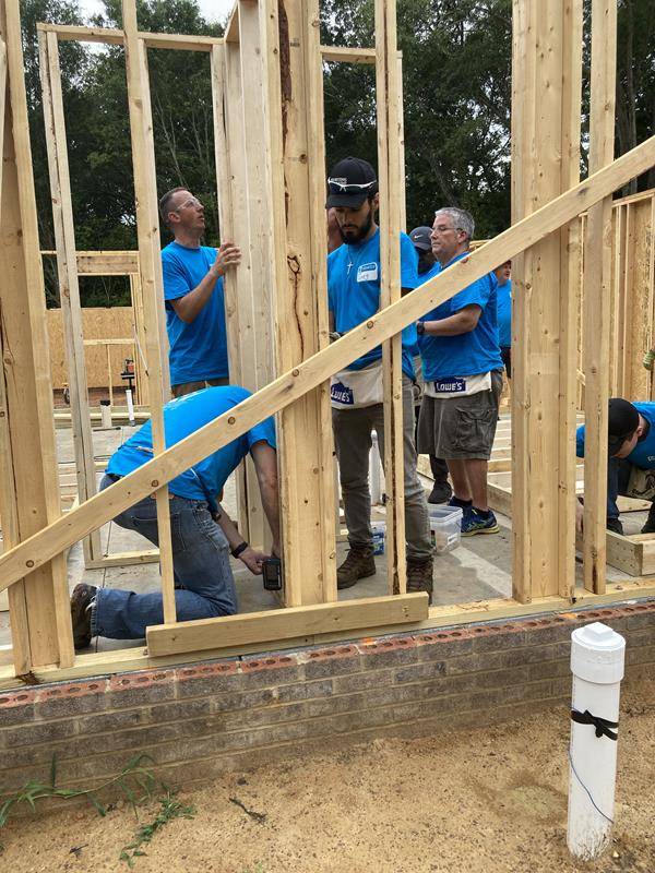 Habitat for Humanity church build in Shelby