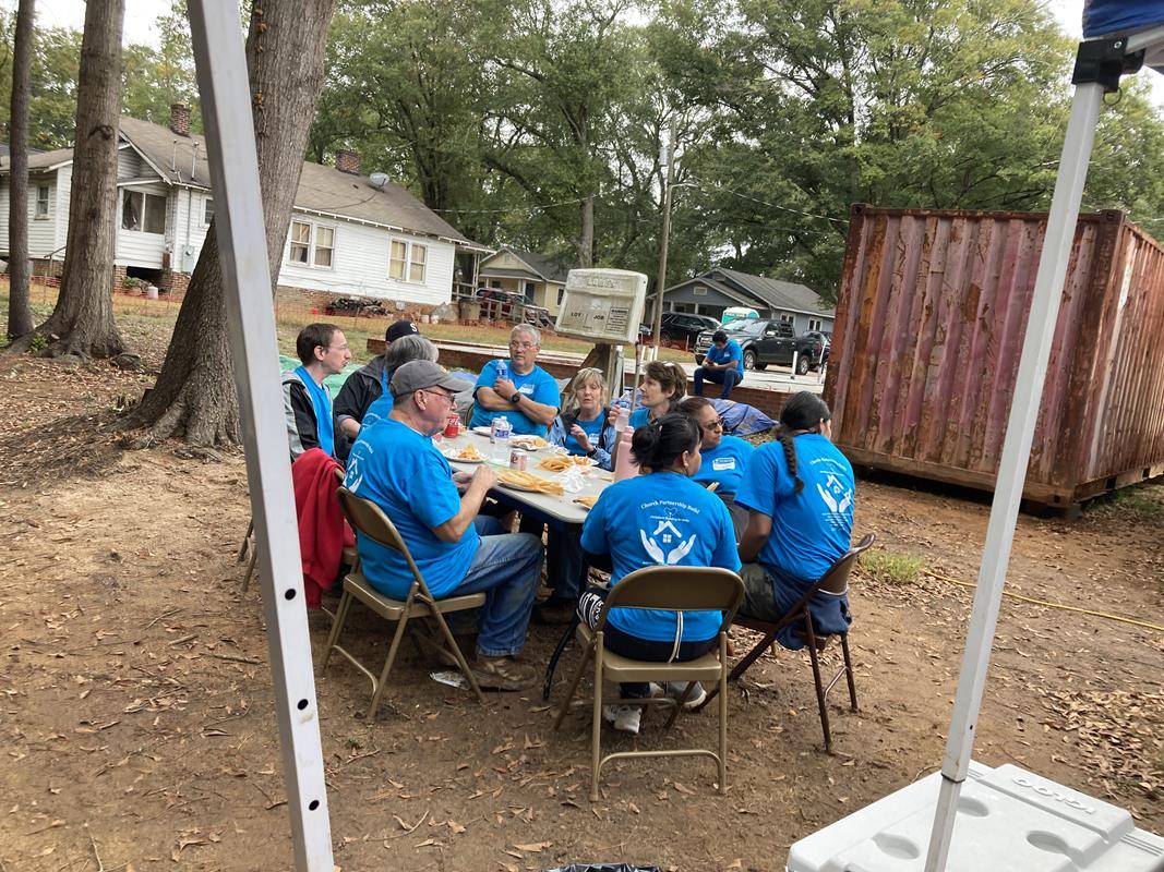 Habitat for Humanity church build in Shelby