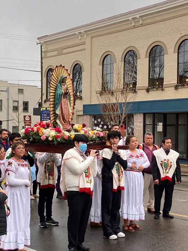 Our Lady of the Angels in Marion holds a procession.