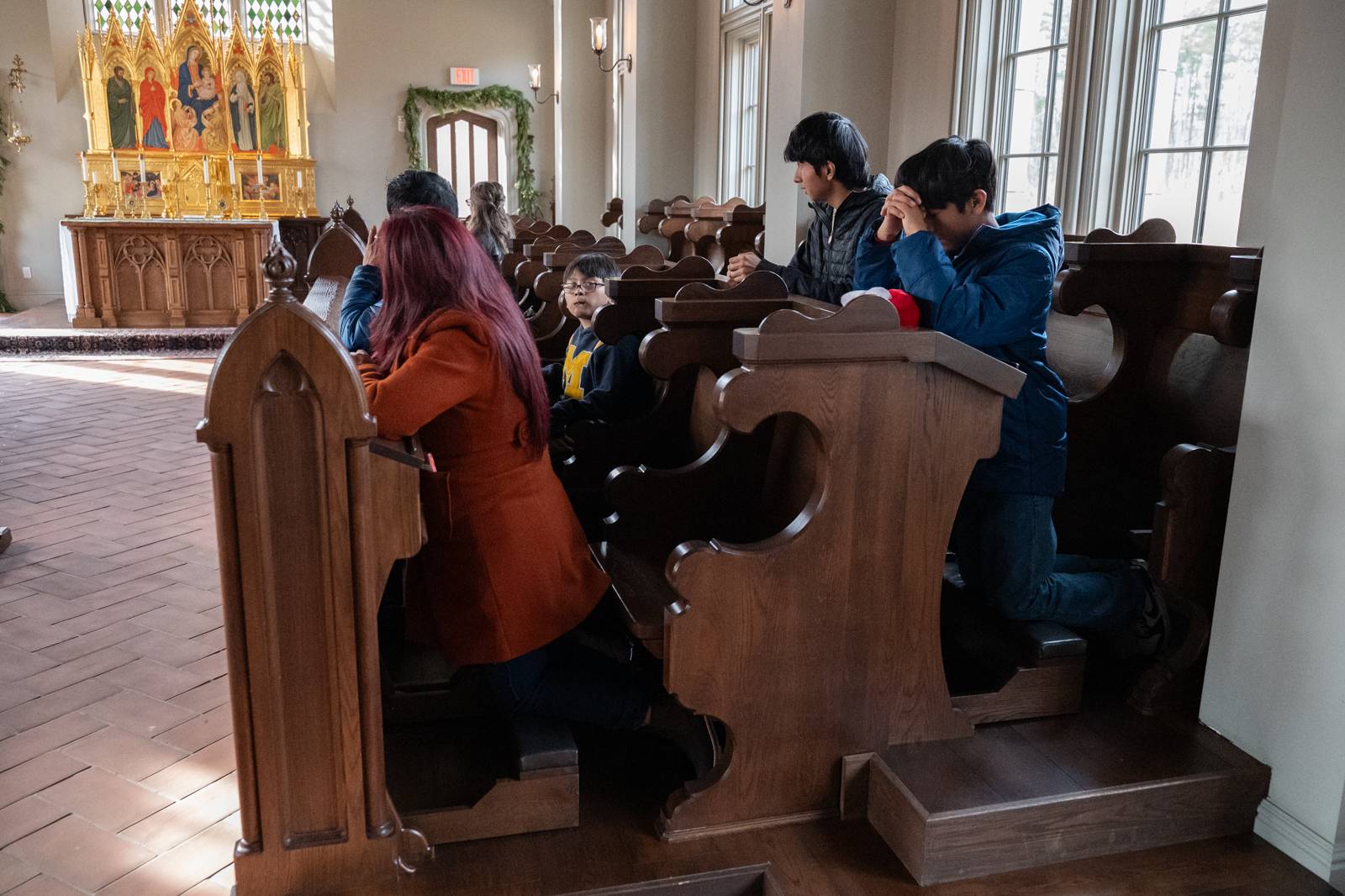Visitors also toured the seminary chapel and took a moment to pray.