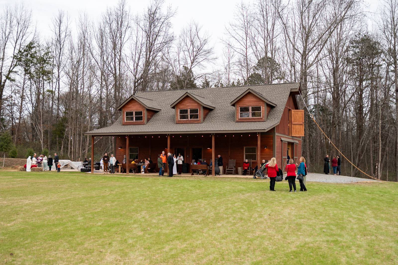 Holiday treats were enjoyed out at the seminary's barn, which serves as a recreation room for the 21 seminarians who call St. Joseph College Seminary home.