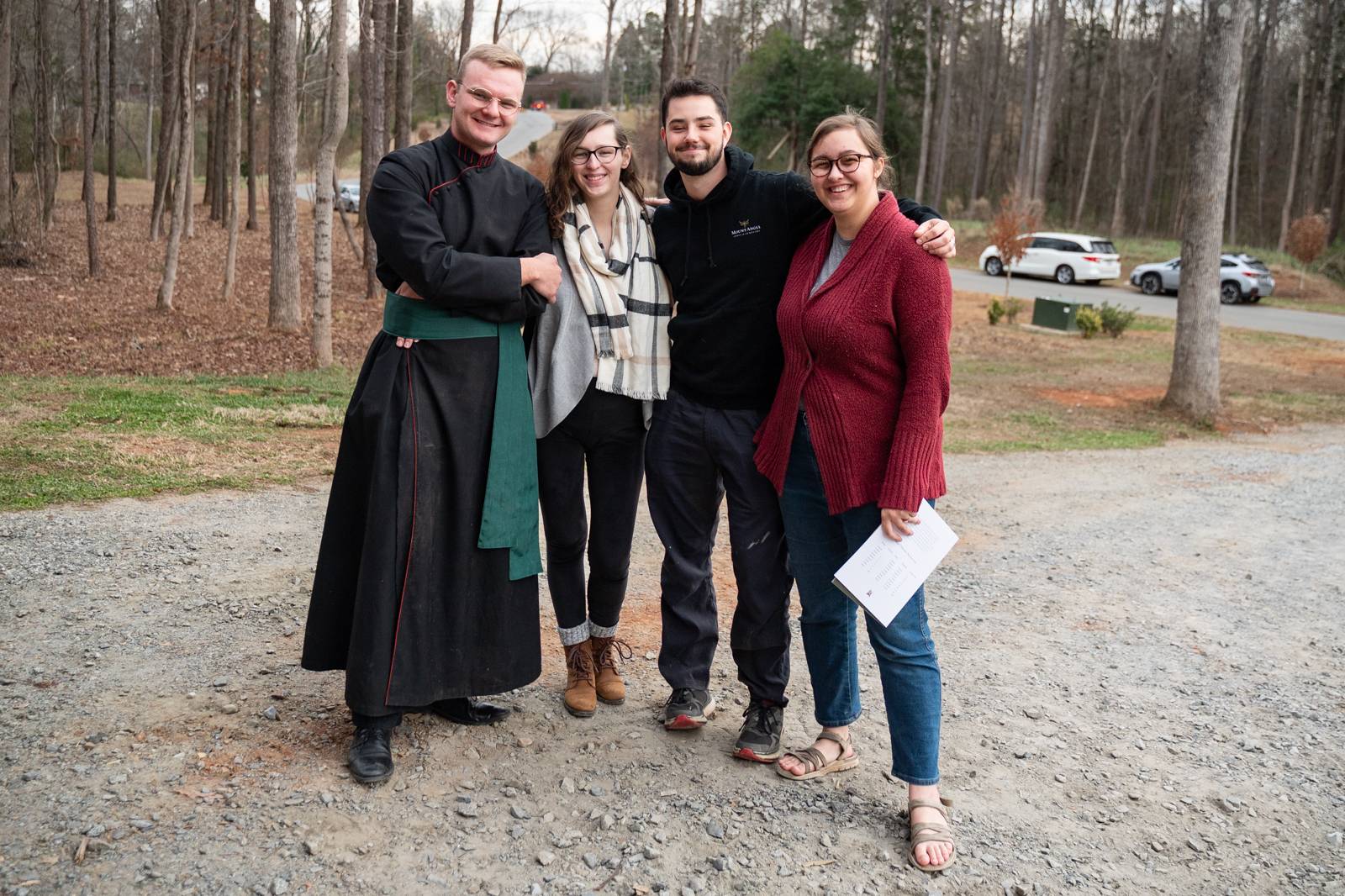 Seminarian Carson Cannon helped greet visitors and show people the life of a seminarian in the diocese's unique and flourishing seminary program.