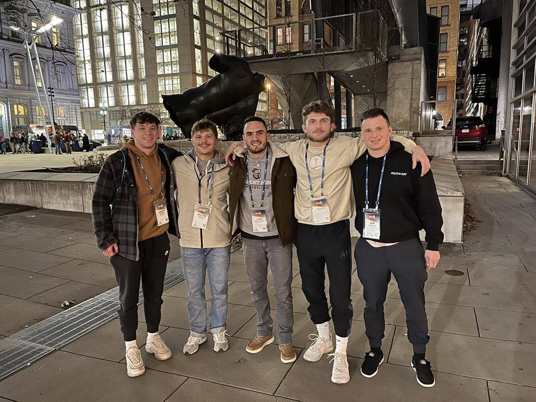 John Carayiannis, a student at Belmont Abbey College, and his friends enjoyed time with friends at the St. Louis converence.